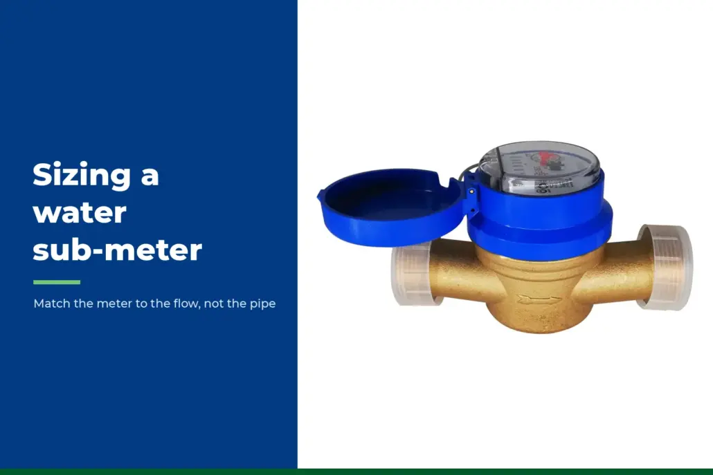 Meters UK single-jet water meter with brass body and blue cap